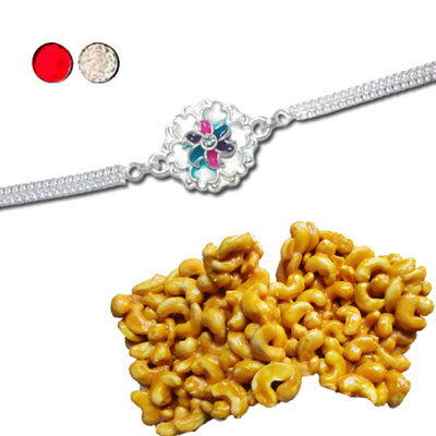 "Rakhi - SIL-6200 A (Single Rakhi), 250gms KajuPakam Sweet - Click here to View more details about this Product